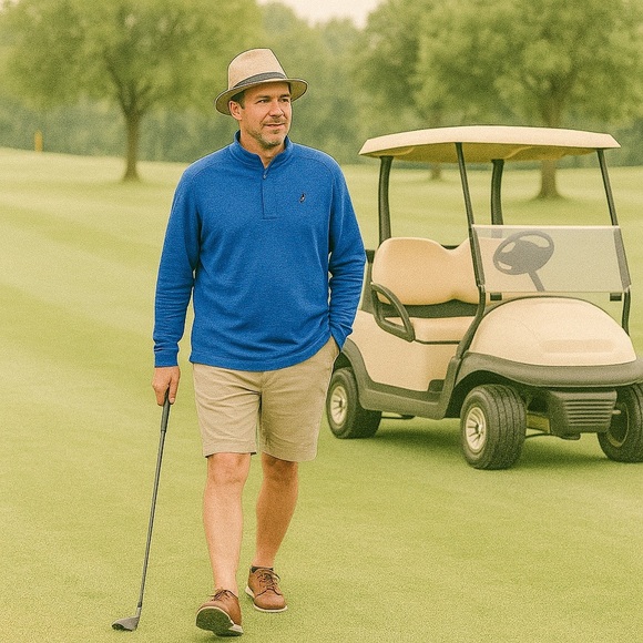 Peter Millar Other - Peter Millar mens XL royal blue quarter zip golf pullover athletic travel wear